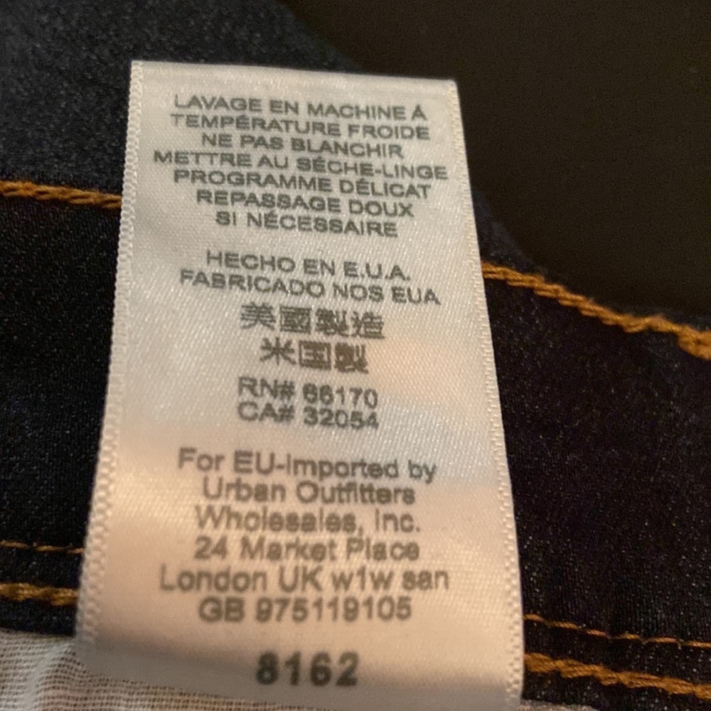Free People Distressed Skinny Blue Denim Jeans. - Picture 6 of 9